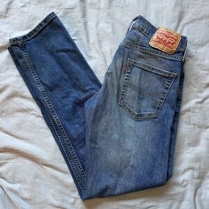 Levi's 513 Jeans Men's Size 30x32 Blue Slim Straight Flex Emgee Medium Wash